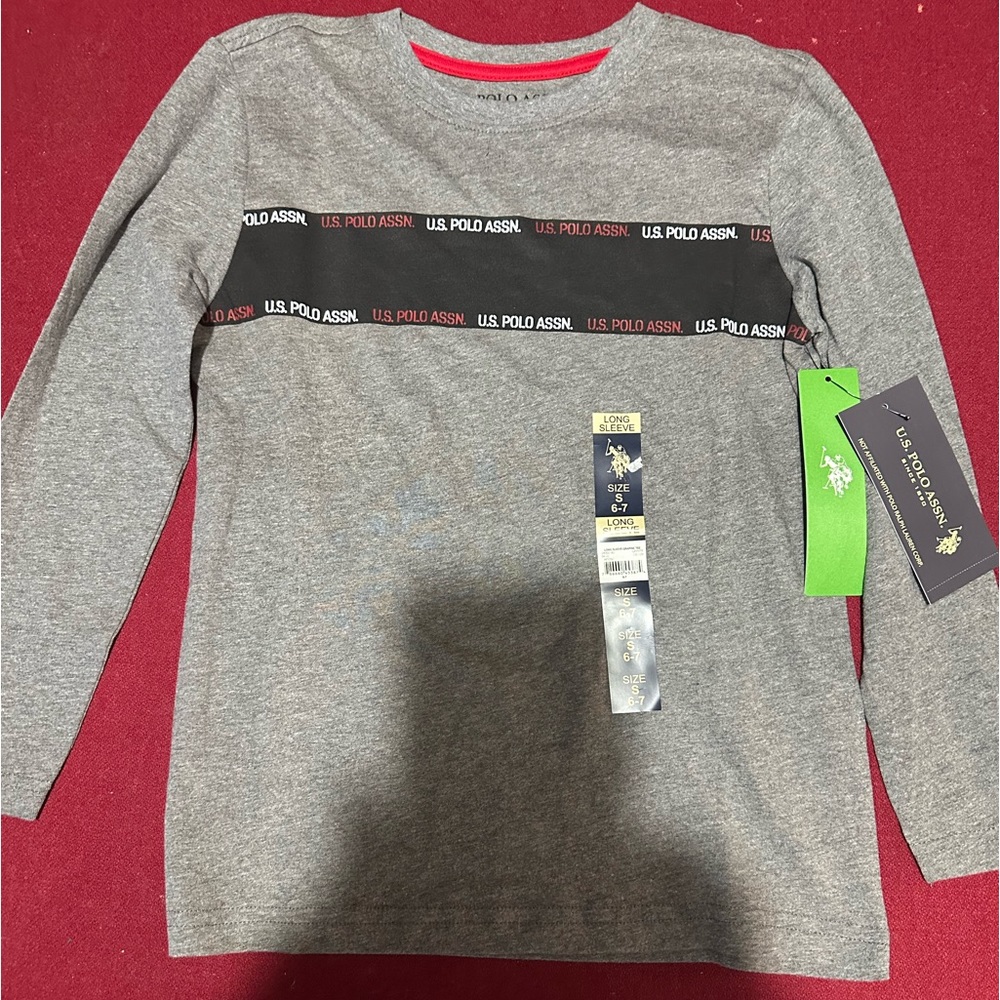 U.S. Polo Assn. Long Sleeve T-Shirt Kids Size S(6-7) New w/tags